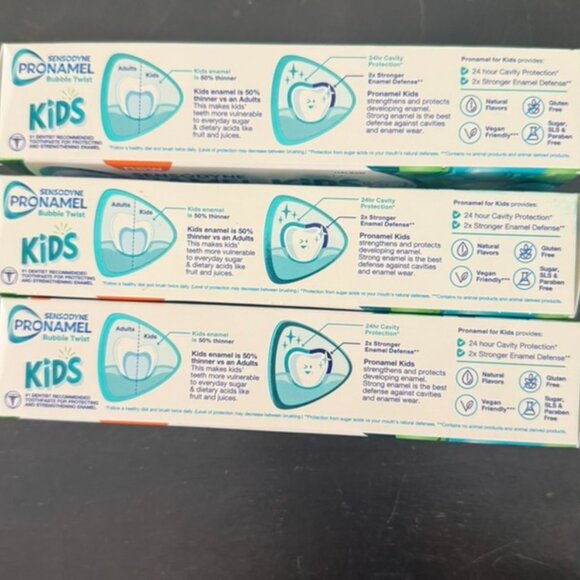 NWT Sensodyne Pronamel Kids Toothpaste Bubble Twist Flavor - Picture 2 of 5